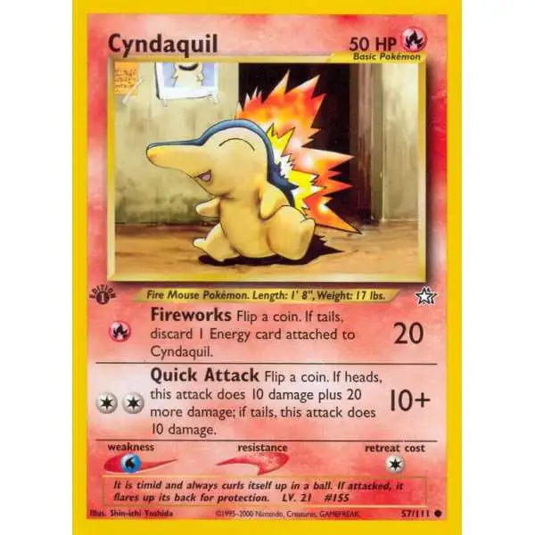Pokemon Neo Genesis Common Cyndaquil #57 [1st Edition]