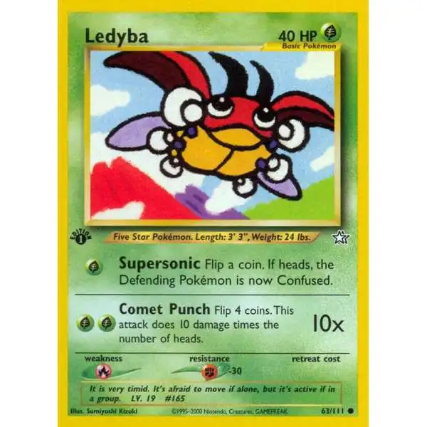 Pokemon Neo Genesis Common Ledyba #63 [1st Edition]