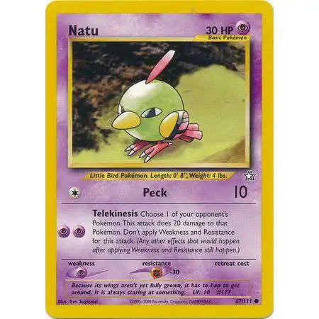 Pokemon Neo Genesis Common Natu #67