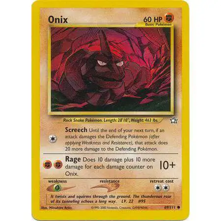 Pokemon Neo Genesis Common Onix #69