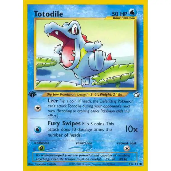 Pokemon Neo Genesis Common Totodile #81 [1st Edition]