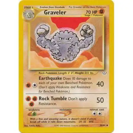 Pokemon Neo Revelation Uncommon Graveler #30