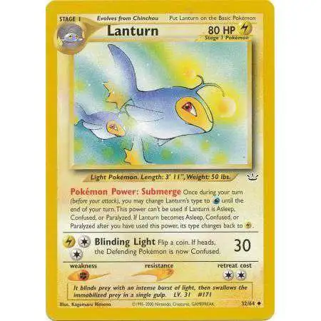 Pokemon Neo Revelation Uncommon Lanturn #32 [Moderately Played]