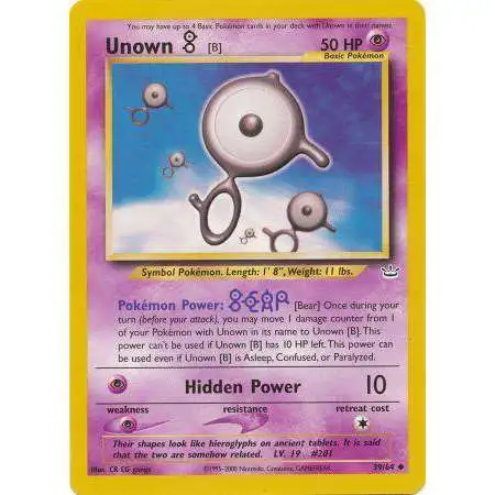 Pokemon Neo Revelation Uncommon Unown [B] #39 [Lightly Played]
