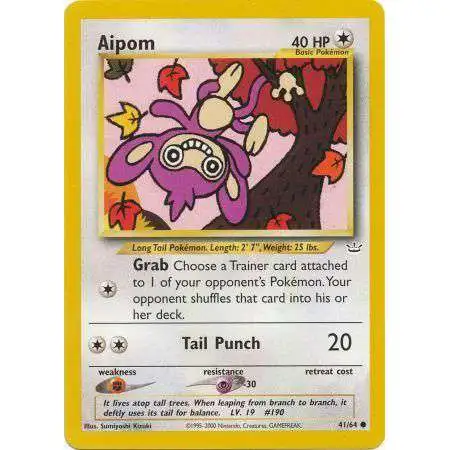Pokemon Neo Revelation Common Aipom #41 [Lightly Played]