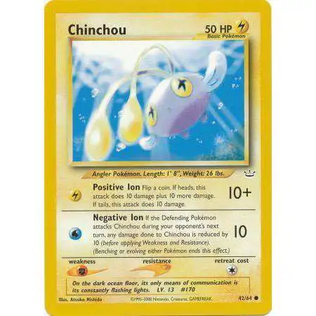 Pokemon Neo Revelation Common Chinchou #42 [Lightly Played]
