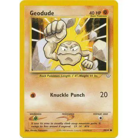 Pokemon Neo Revelation Common Geodude #44 [Heavily Played]