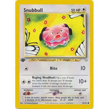 Pokemon Neo Revelation Common Snubbull #55 [1st Edition]