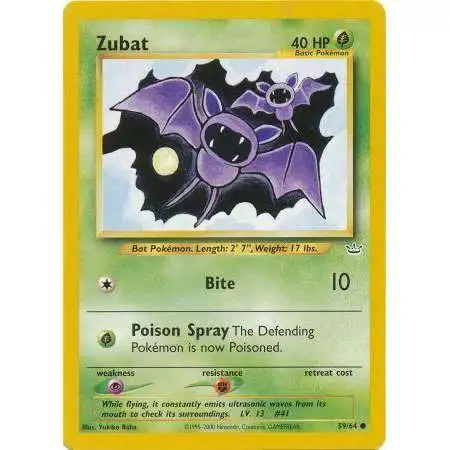 Pokemon Neo Revelation Common Zubat #59