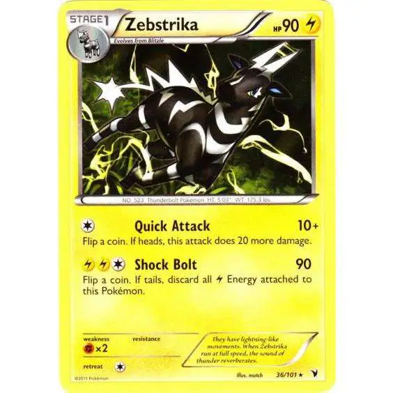Pokemon Black & White Noble Victories Rare Zebstrika #36