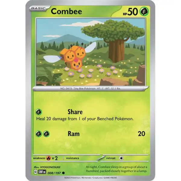 Pokemon Trading Card Game Obsidian Flames Common Combee #8