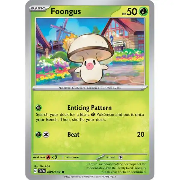 Pokemon Trading Card Game Obsidian Flames Common Foongus #9