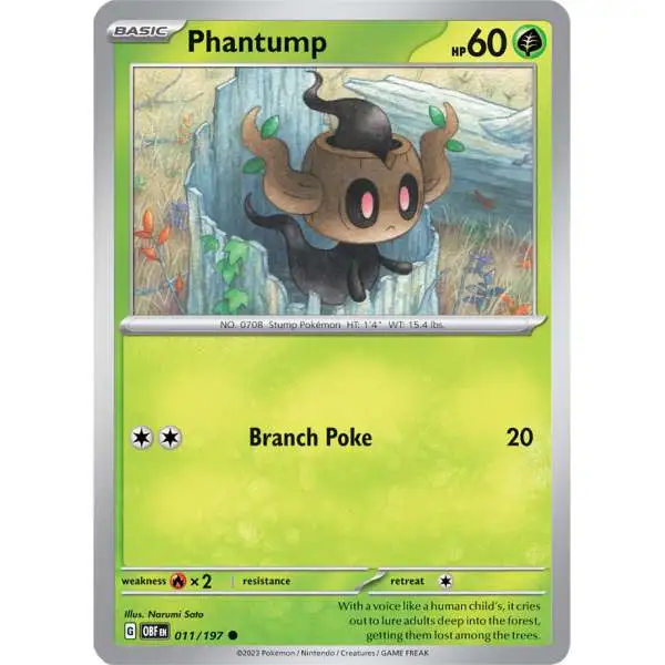 Pokemon Trading Card Game Obsidian Flames Common Phantump #11