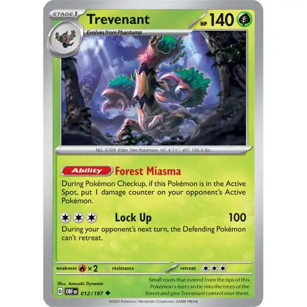 Pokemon Trading Card Game Obsidian Flames Uncommon Trevenant #12