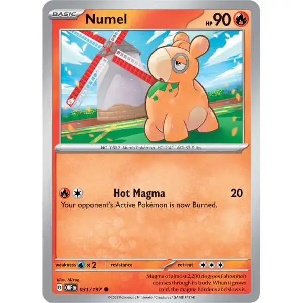 Pokemon Trading Card Game Obsidian Flames Common Numel #31