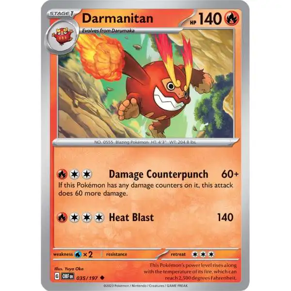 Pokemon Trading Card Game Obsidian Flames Uncommon Darmanitan #35