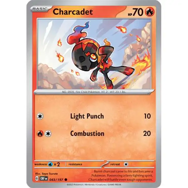 Pokemon Trading Card Game Obsidian Flames Common Charcadet #43