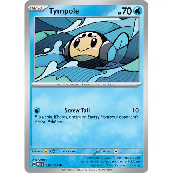 Pokemon Trading Card Game Obsidian Flames Common Tympole #50