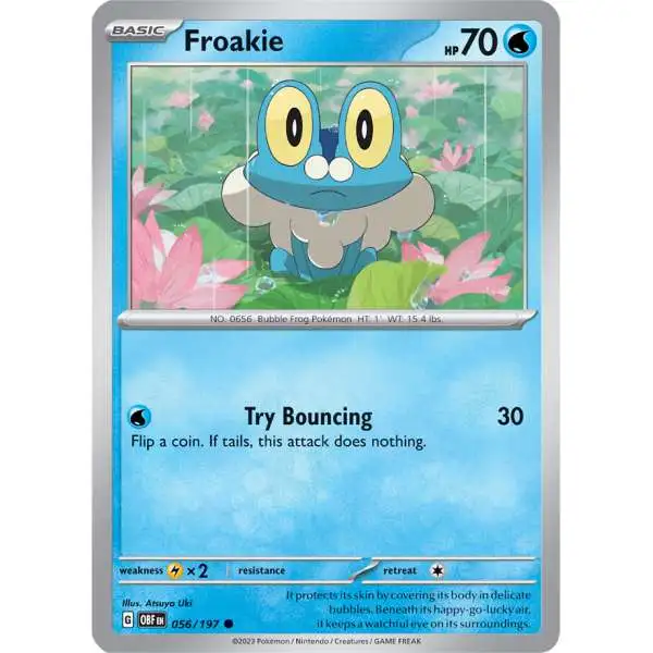 Pokemon Trading Card Game Obsidian Flames Common Froakie #56