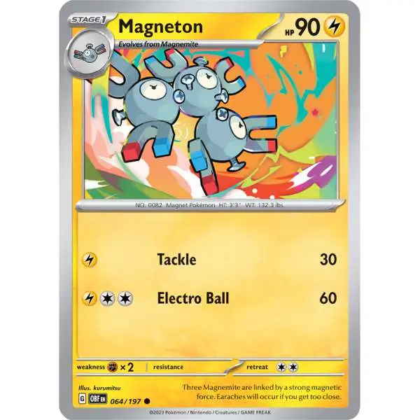 Pokemon Trading Card Game Obsidian Flames Common Magneton #64