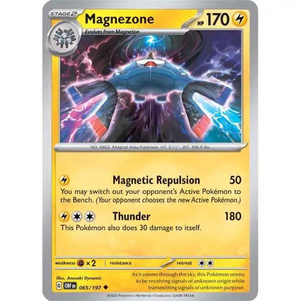 Pokemon Trading Card Game Obsidian Flames Uncommon Magnezone #65