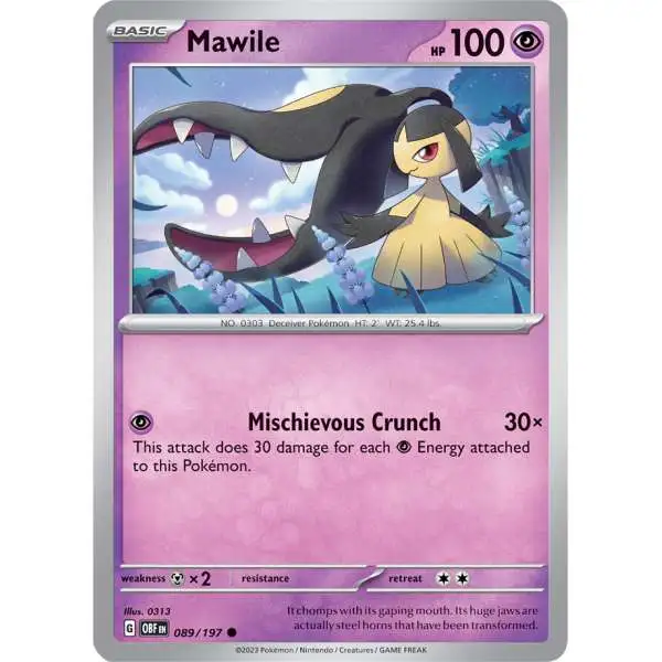 Pokemon Trading Card Game Obsidian Flames Common Mawile #89