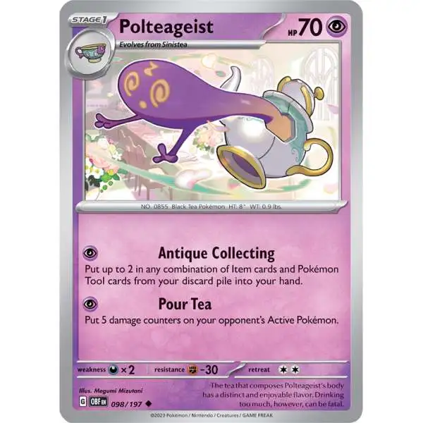 Pokemon Trading Card Game Obsidian Flames Uncommon Polteageist #98