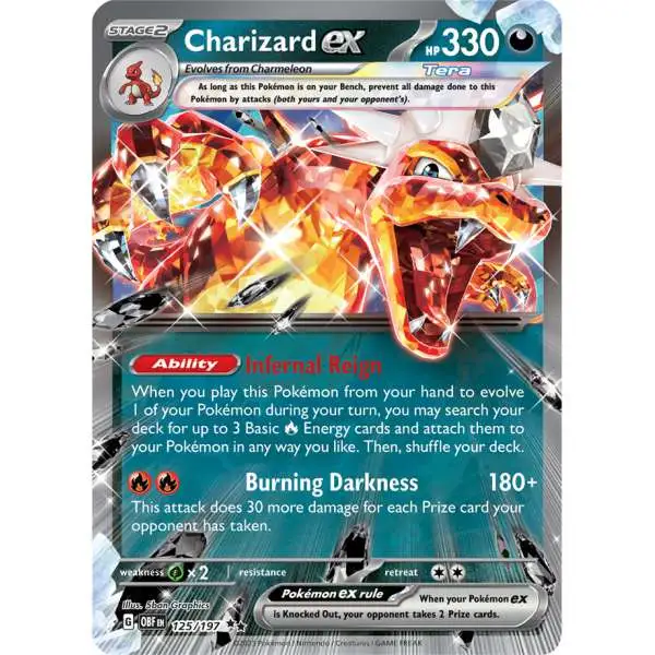 Pokemon Trading Card Game Obsidian Flames Double Rare Charizard ex #125