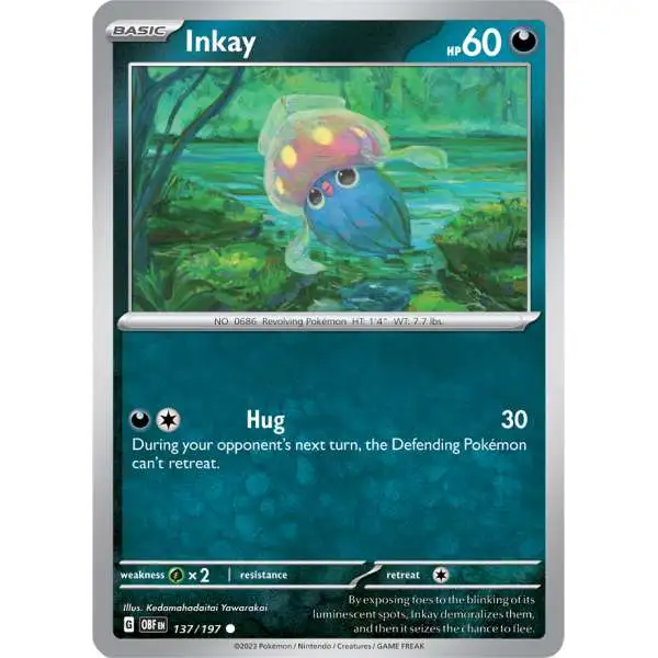 Pokemon Trading Card Game Obsidian Flames Common Inkay #137