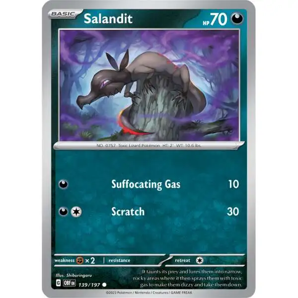 Pokemon Trading Card Game Obsidian Flames Common Salandit #139