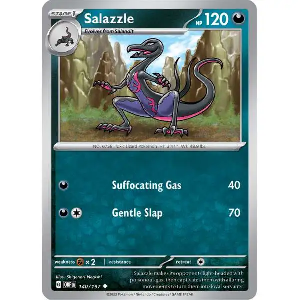 Pokemon Trading Card Game Obsidian Flames Uncommon Salazzle #140