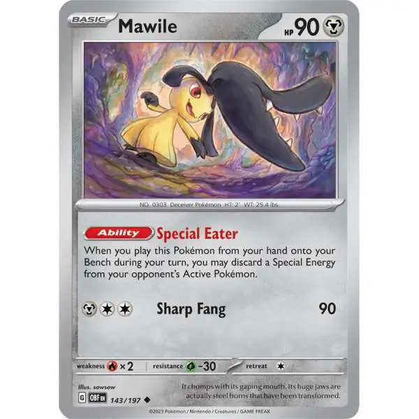 Pokemon Trading Card Game Obsidian Flames Uncommon Mawile #143