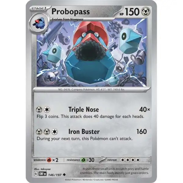 Pokemon Trading Card Game Obsidian Flames Uncommon Probopass #146