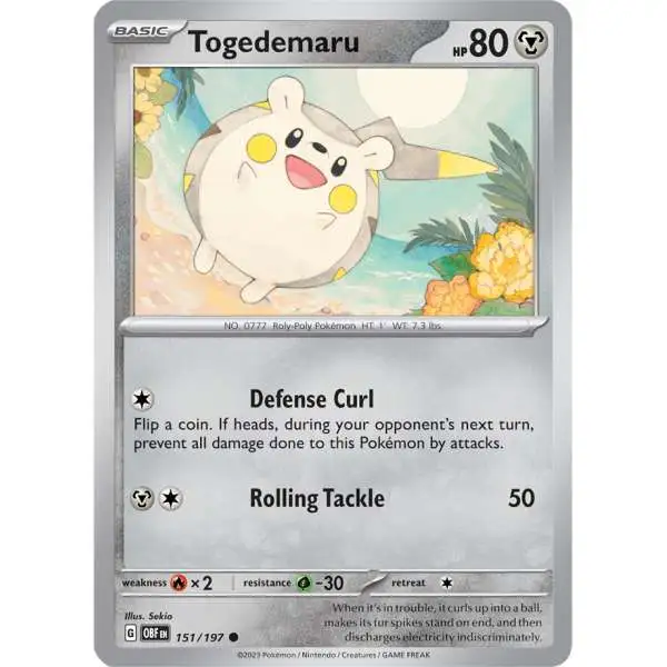 Pokemon Trading Card Game Obsidian Flames Common Togedemaru #151