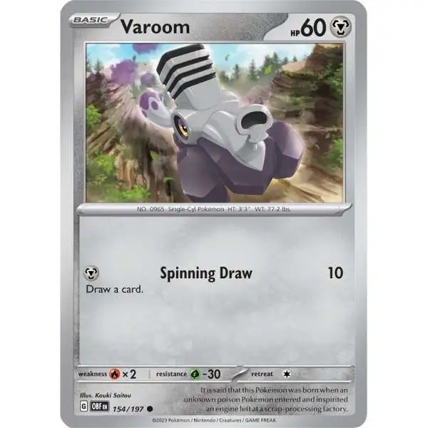 Pokemon Trading Card Game Obsidian Flames Common Varoom #154