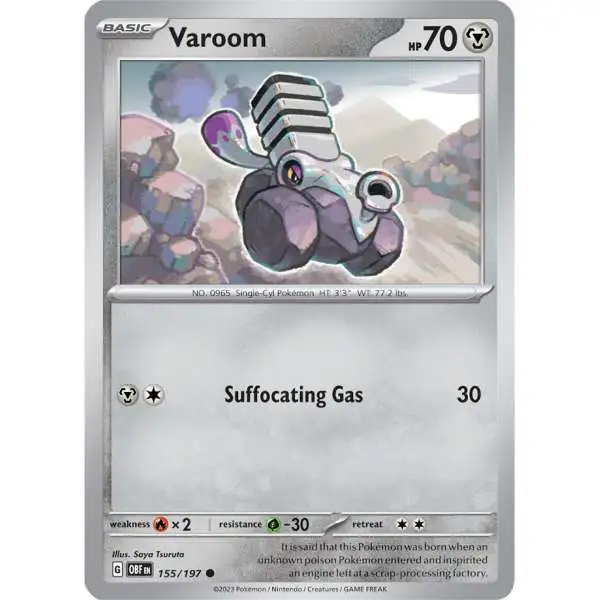 Pokemon Trading Card Game Obsidian Flames Common Varoom #155