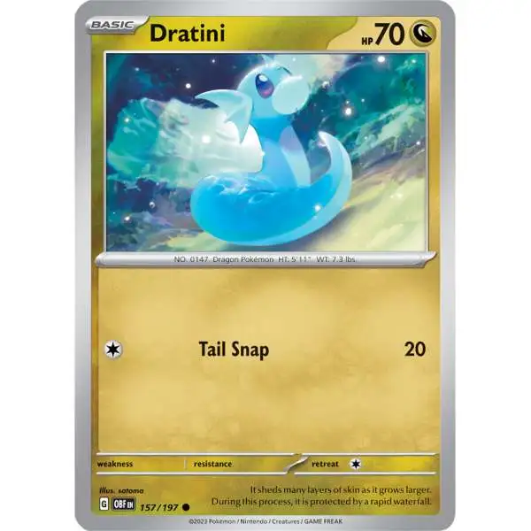 Pokemon Trading Card Game Obsidian Flames Common Dratini #157