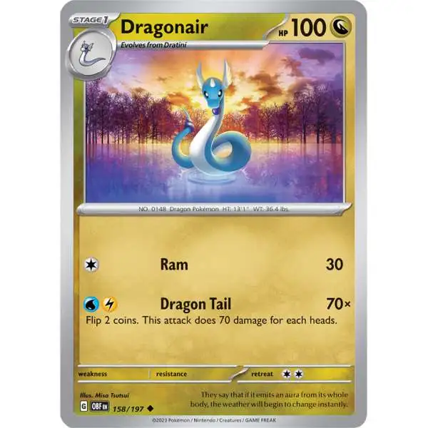 Pokemon Trading Card Game Obsidian Flames Uncommon Dragonair #158