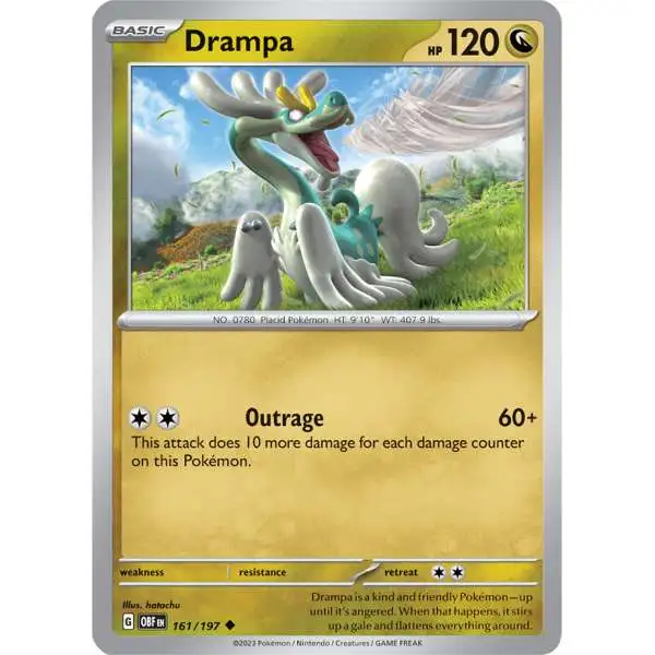 Pokemon Trading Card Game Obsidian Flames Uncommon Drampa #161