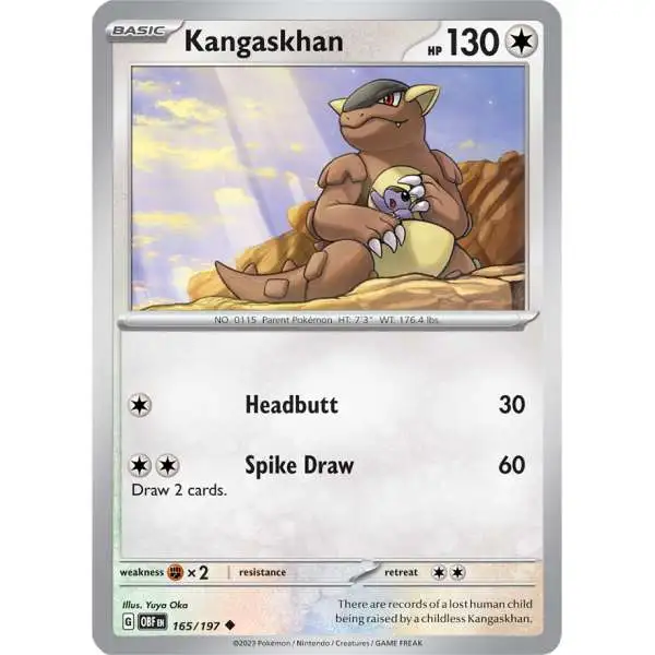 Pokemon Trading Card Game Obsidian Flames Uncommon Kangaskhan #165