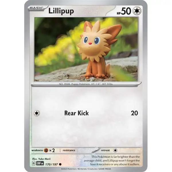 Pokemon Trading Card Game Obsidian Flames Common Lillipup #170