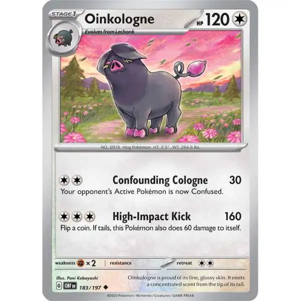 Pokemon Trading Card Game Obsidian Flames Uncommon Oinkologne #183