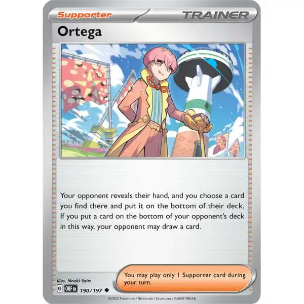 Pokemon Trading Card Game Obsidian Flames Uncommon Ortega #190
