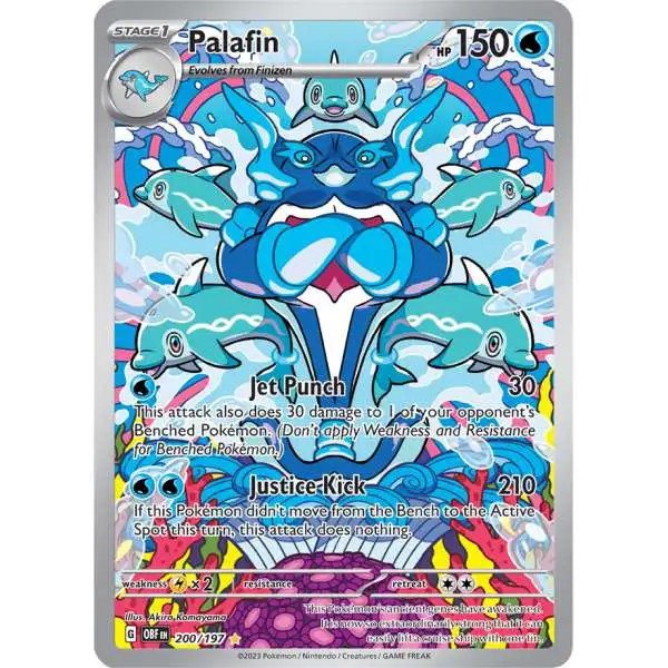 Pokemon Trading Card Game Obsidian Flames Illustration Rare Palafin #200