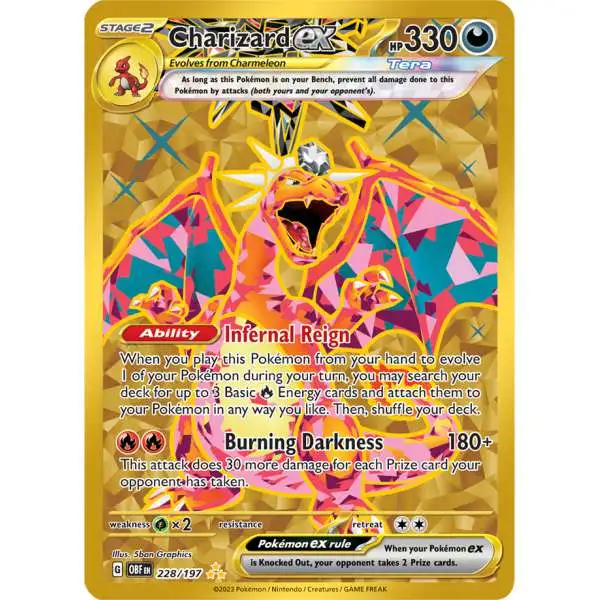 Pokemon Trading Card Game Obsidian Flames Hyper Rare Charizard ex #228