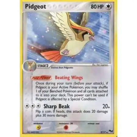 Pokemon Trading Card Game Organized Play Series 2 Holo Rare Pidgeot #2 [Lightly Played]