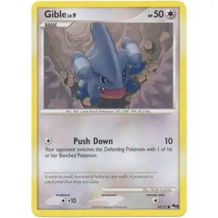 Pokemon Trading Card Game Organized Play Series 9 Common Gible #14 [Heavily Played]