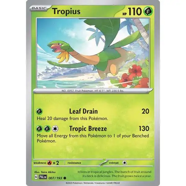 Pokemon Trading Card Game Paldea Evolved Common Tropius #7