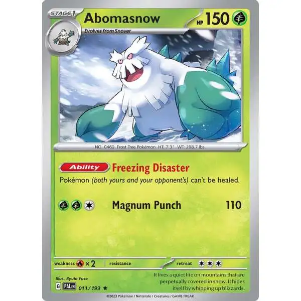 Pokemon Trading Card Game Paldea Evolved Rare Abomasnow #11