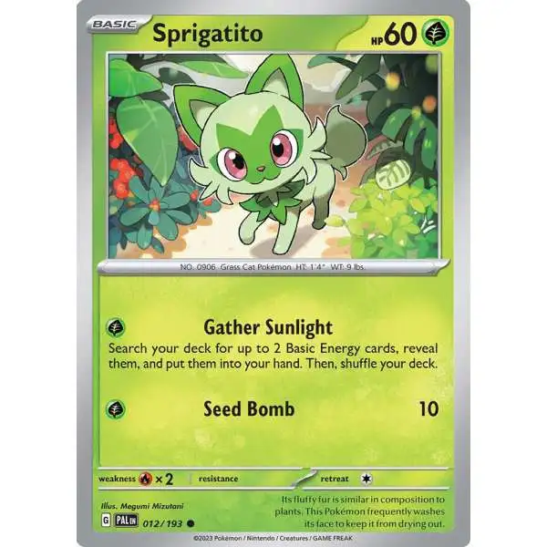 Pokemon Trading Card Game Paldea Evolved Common Sprigatito #12